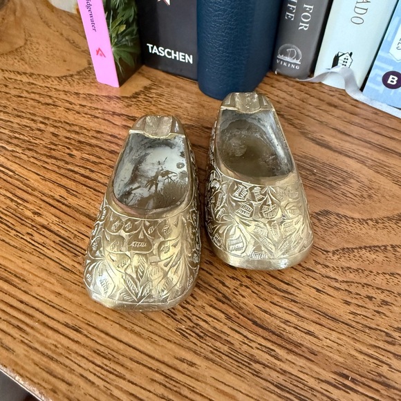 Other - Two Vintage Brass Shoe Slippers Ashtray Or Incense Holder Made In India